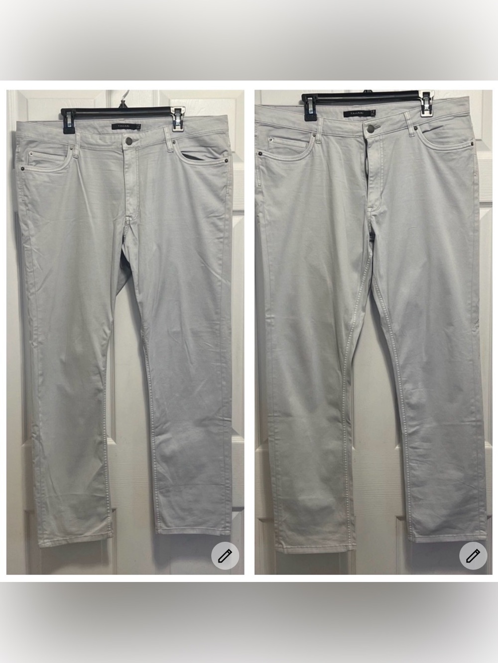 Two Pair Tahari Men's Light Gray Jeans